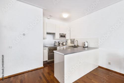 Interior of a beautiful kitchen of an elite house