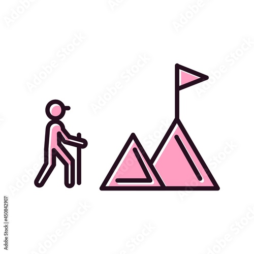 Goal Line Filled Vector Icon Design
