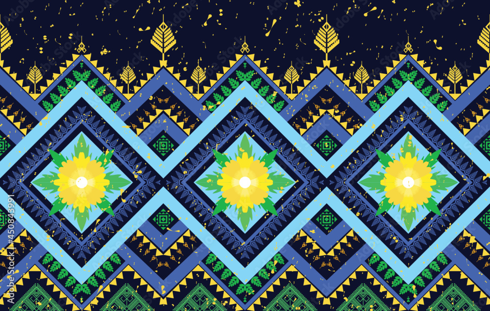 Ikat Indian ethnic pattern design. Aztec fabric carpet mandala ornament boho chevron textile decoration wallpaper. Geometric traditional embroidery vector illustrations background. Ikat Indian ethnic pattern design. Aztec fabric carpet mandala ornament boho chevron textile decoration wallpaper. Geometric traditional embroidery vector illustrations background.