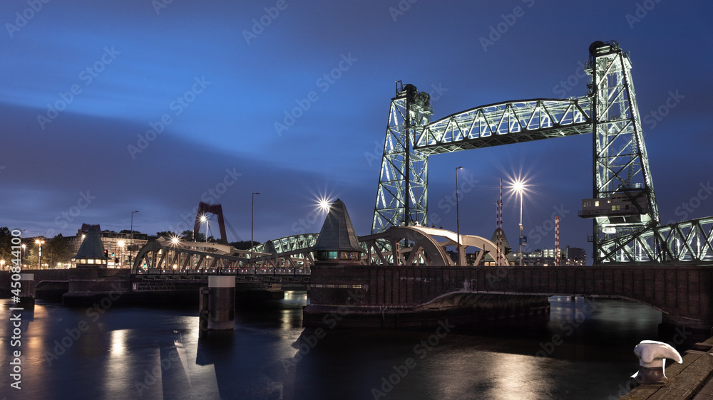 Fototapeta premium Former railway bridge De Hef in Rotterdam