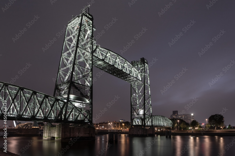 Fototapeta premium Former railway bridge De Hef in Rotterdam