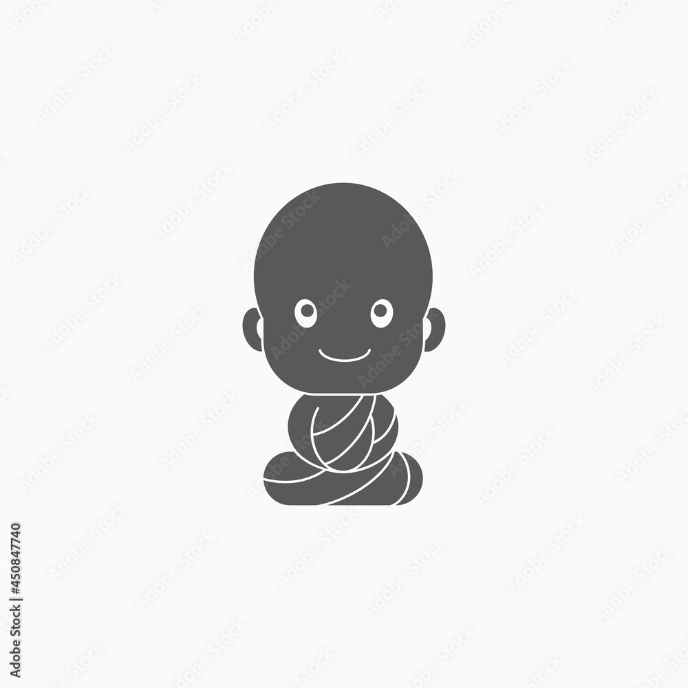 monk icon, buddhist monk vector monk icon, buddhist monk vector