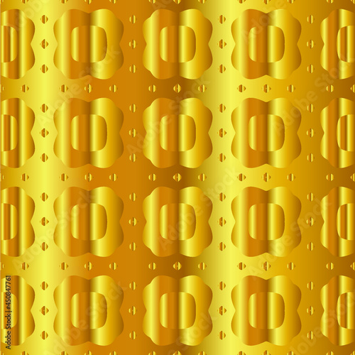 Geometric vector pattern with yellow and white gradient. gold ornament for wallpapers and backgrounds.