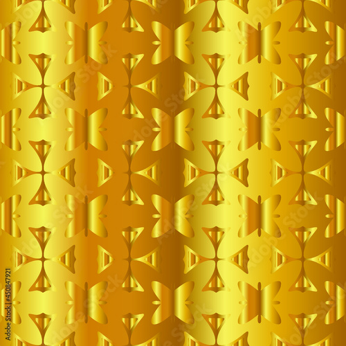 Geometric vector pattern with yellow and white gradient. gold ornament for wallpapers and backgrounds.