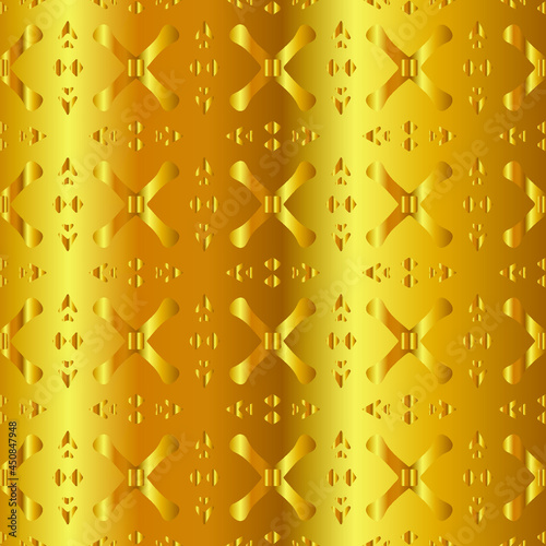 Geometric vector pattern with yellow and white gradient. gold ornament for wallpapers and backgrounds.