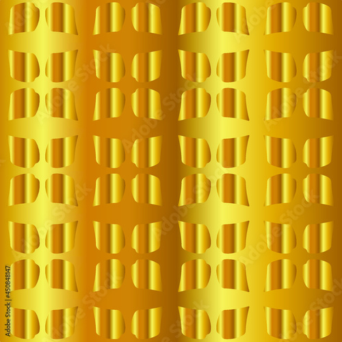 Geometric vector pattern with yellow and white gradient. gold ornament for wallpapers and backgrounds.