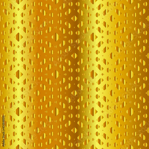 Geometric vector pattern with yellow and white gradient. gold ornament for wallpapers and backgrounds.