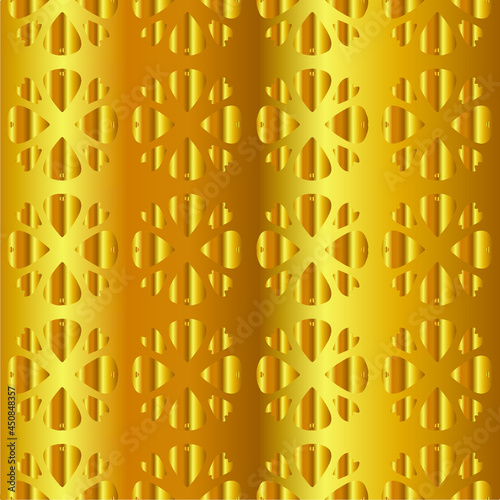 Geometric vector pattern with yellow and white gradient. gold ornament for wallpapers and backgrounds.