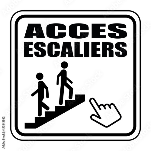 Logo accès escaliers.