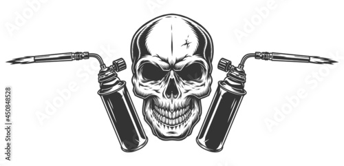 Skull and gas burners