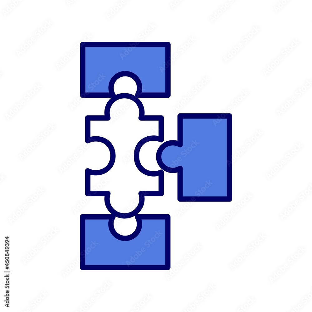 Puzzle Blue Filled Vector Icon Design Puzzle Blue Filled Vector Icon Design