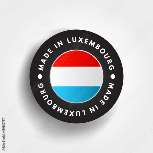 Free Download Made in Luxembourg text emblem badge, concept background - GFXLoad