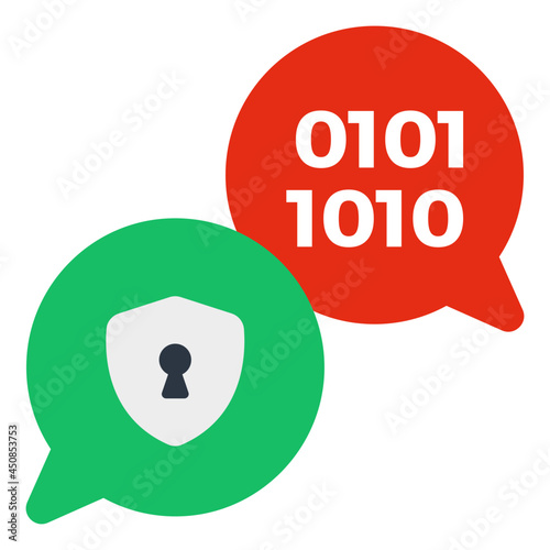 A perfect design icon of encrypted message