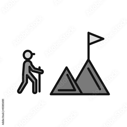 Goal Filled Grey Vector Icon Design