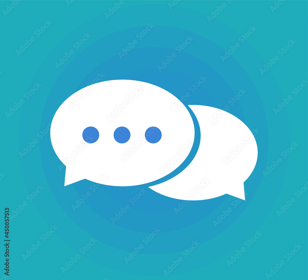 Chat icon. Speech bubble icon, vector illustration Chat icon. Speech bubble icon, vector illustration