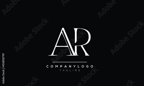 
Abstract Letter Initial AR RA Vector Logo Design Template