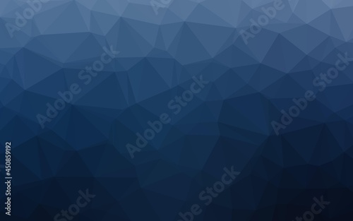 Dark BLUE vector abstract polygonal layout.