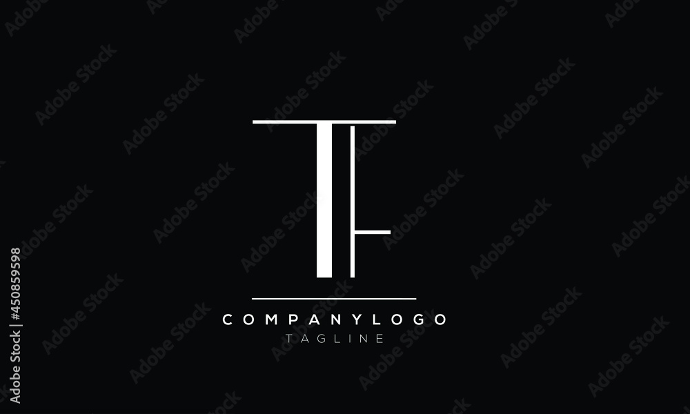 Abstract Letter Initial FT TF F T Vector Logo Design Template Abstract Letter Initial FT TF F T Vector Logo Design Template
