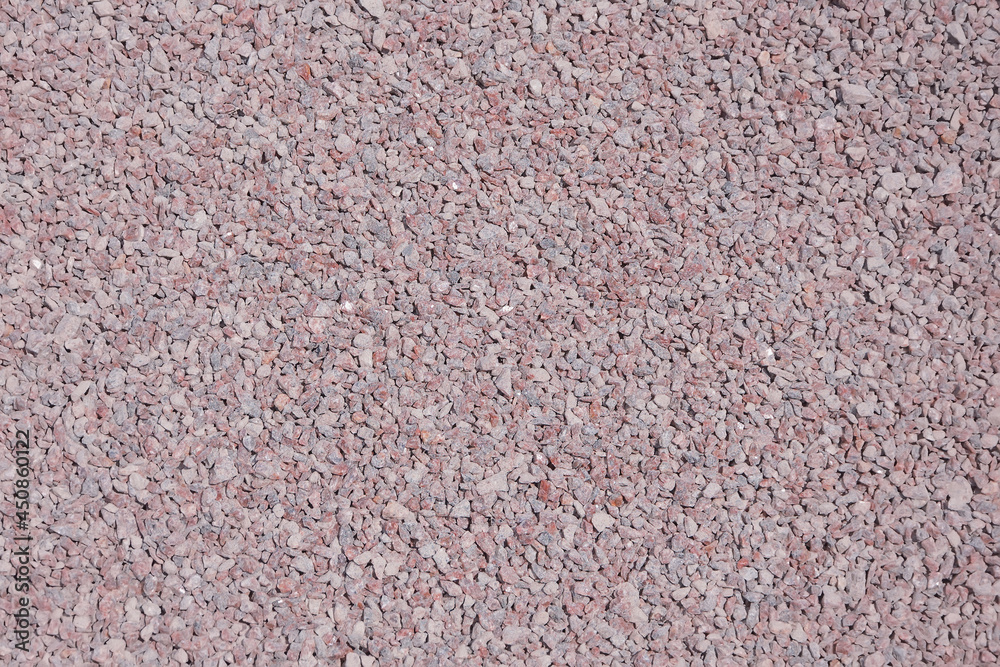 Red, small stone, background. Gravel pebbles, stone texture, crushed granite. Red, small stone, background. Gravel pebbles, stone texture, crushed granite.