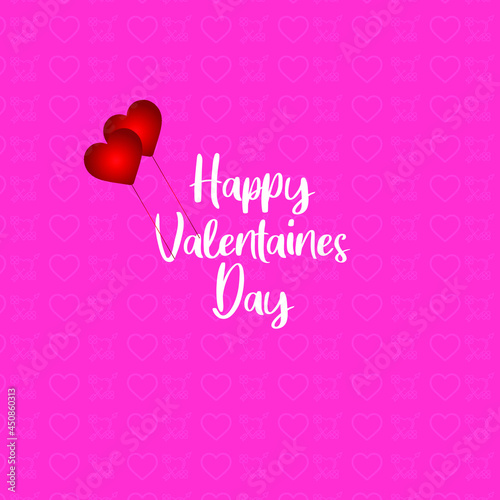 happy valentines day with typography card