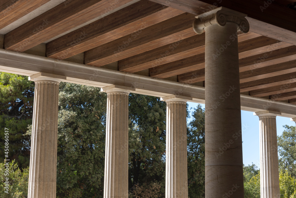 custom made wallpaper toronto digitalsymmetries and geometries and columns at the Agora of Athens in Greece
