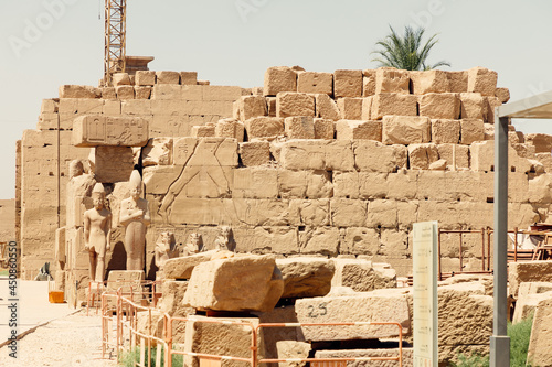 View of Karnak Temple in Luxor, Egypt.