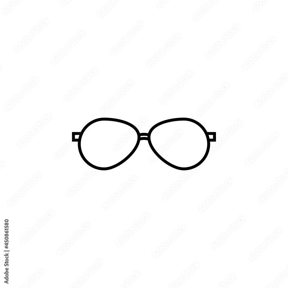 glasses icon, fashion vector, eyeglasses illustration