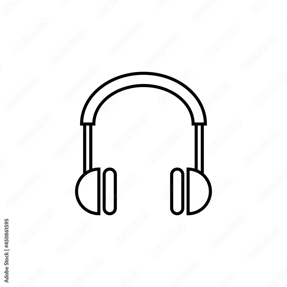 Fototapeta premium headphone icon, music vector, audio illustration