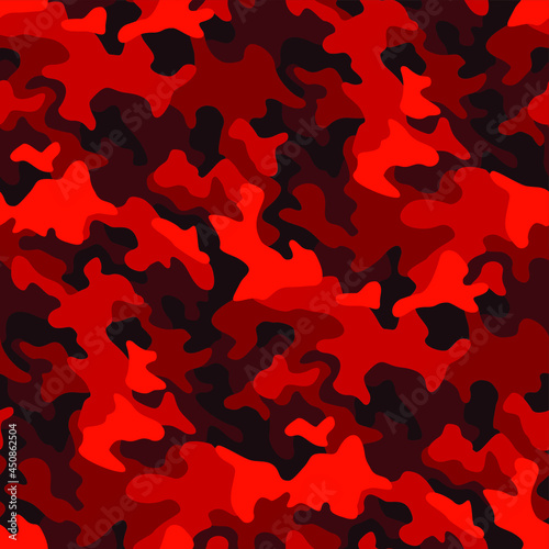 Camouflage texture seamless pattern. Abstract modern military camo endless background for fabric and fashion textile print. Vector illustration.