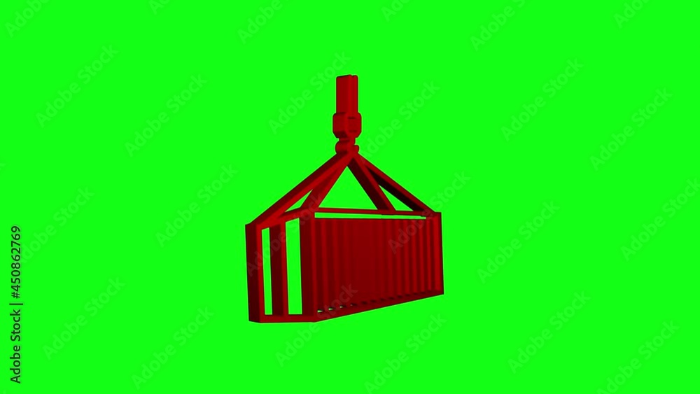 Port crane cargo containers with import and export words. Motion graphics. Port crane cargo containers with import and export words. Motion graphics.
