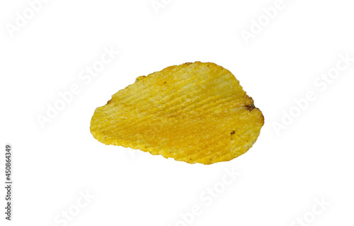 Potatoes are cut into thin strips and deep fried. Clipping path.