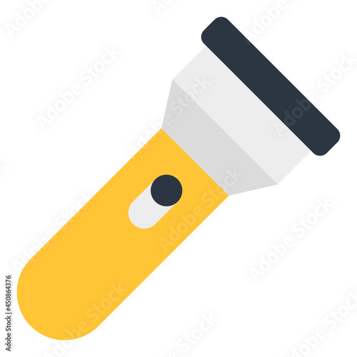 A portable torch light icon in flat design