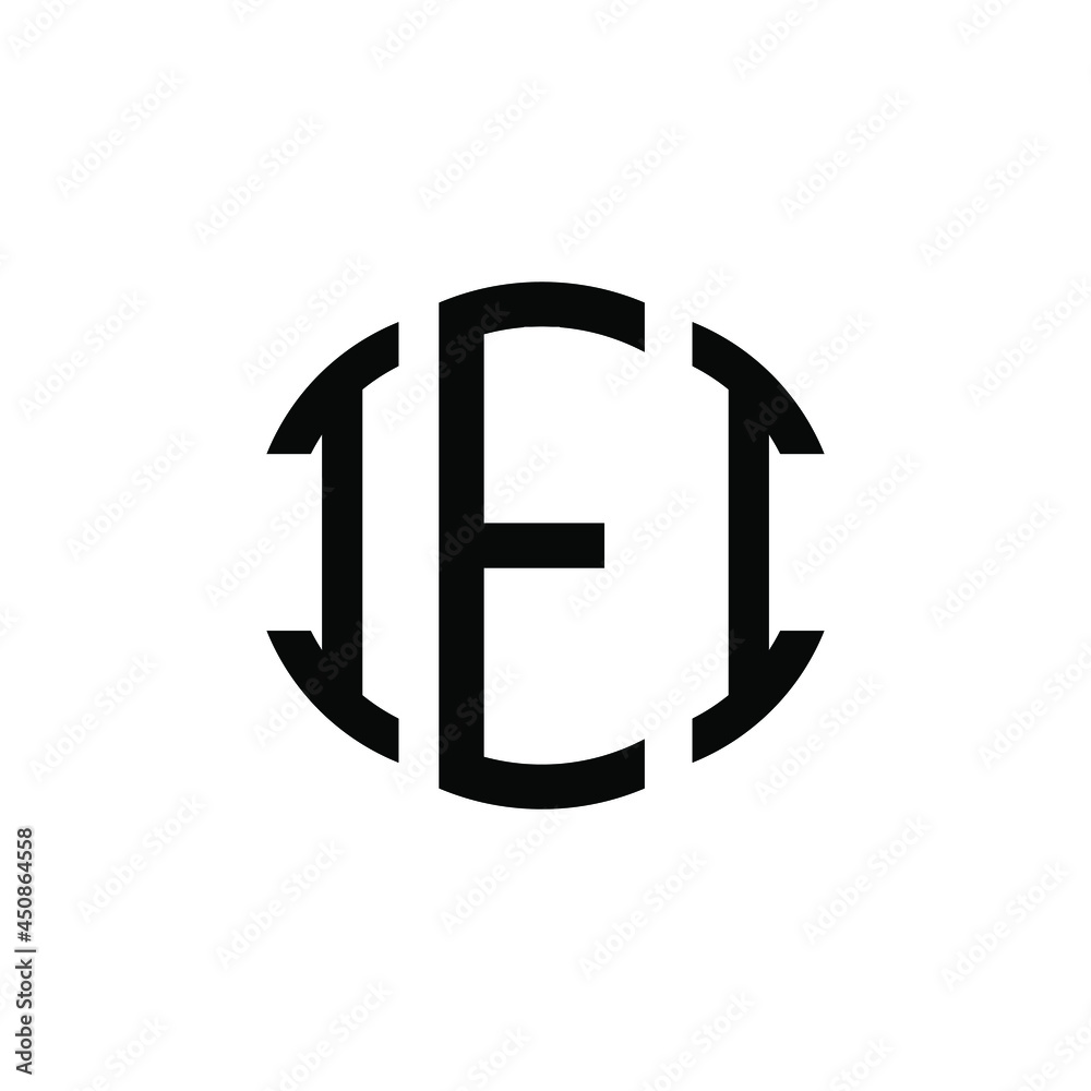 IEI letter logo design. IEI modern letter logo with black background ...