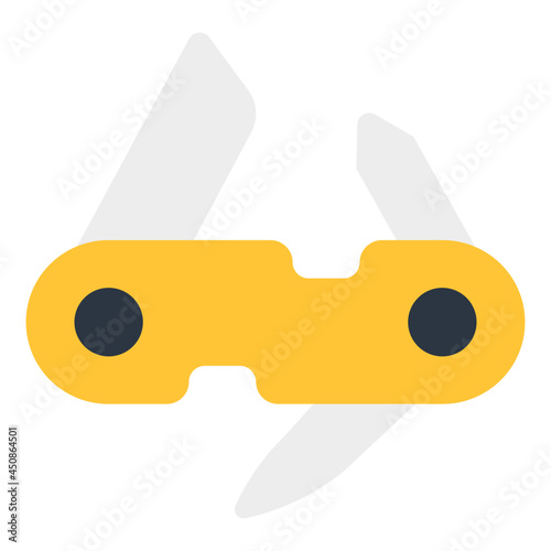 Pocket knife icon in flat design