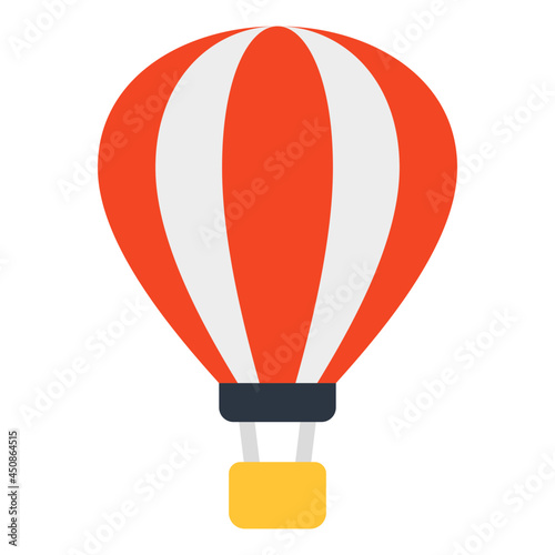 Modern design icon of hot air balloon