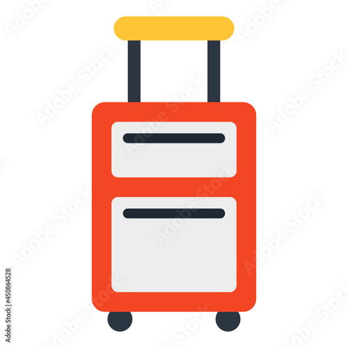 An editable design icon of trolley bag