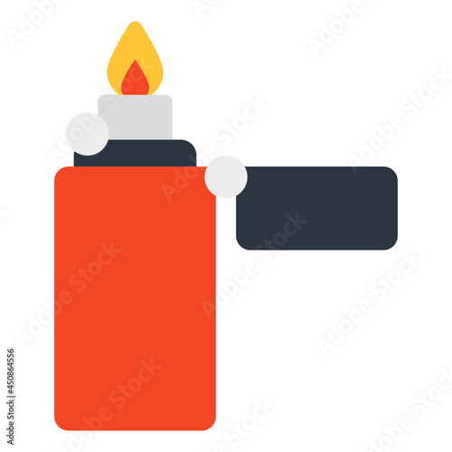A flat design icon of lighter