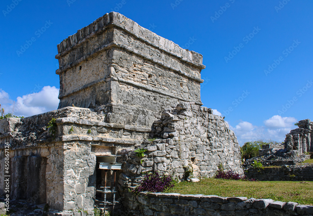 Ancient Mayan ruins in Tulum, Mexico