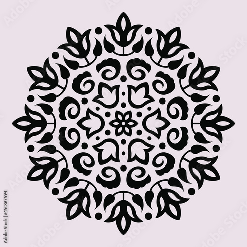 Circular one-color pattern. Illustration in vector
