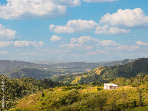 View from Ruta panoramica road in Puerto Rico. USA. this road is little used by tourists but allows to leave the tourist circuit and offers great views. photo