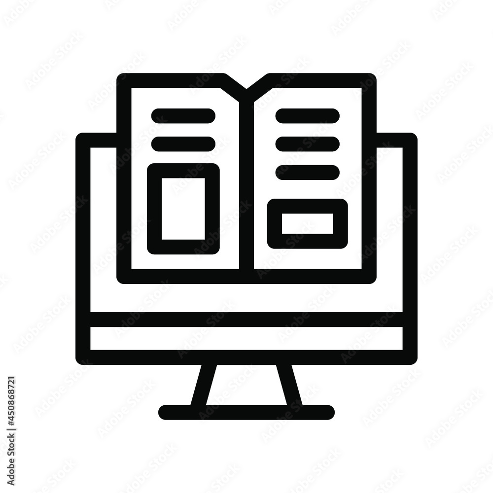 digital reading icon illustration vector graphic digital reading icon illustration vector graphic
