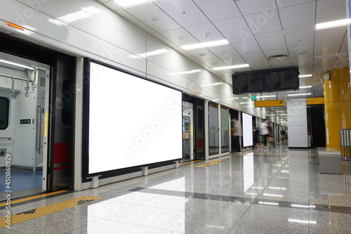 Subway Scenery and Advertising Mockup