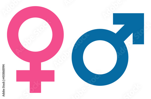 Male and female symbol. Gender symbol vector icon.
