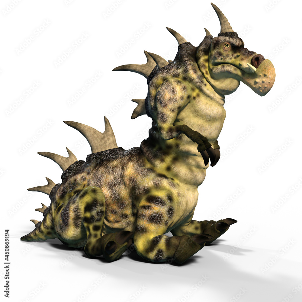 Obraz premium 3d-illustration of an isolated dinosaur centipede fantasy creature