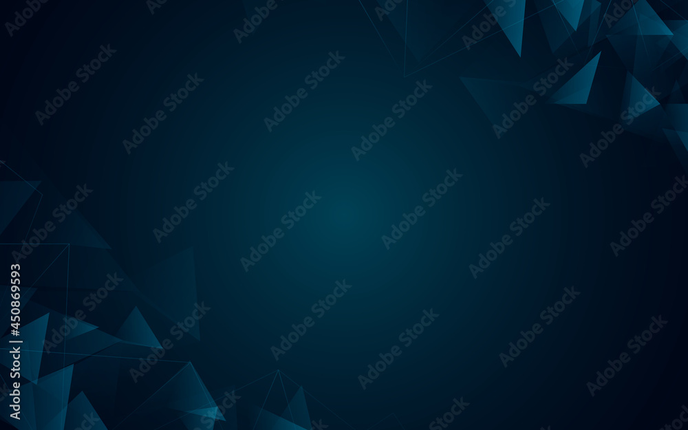 Obraz premium Abstract polygonal geometric with connection futuristic technology digital hi-tech concept background. Vector illustration