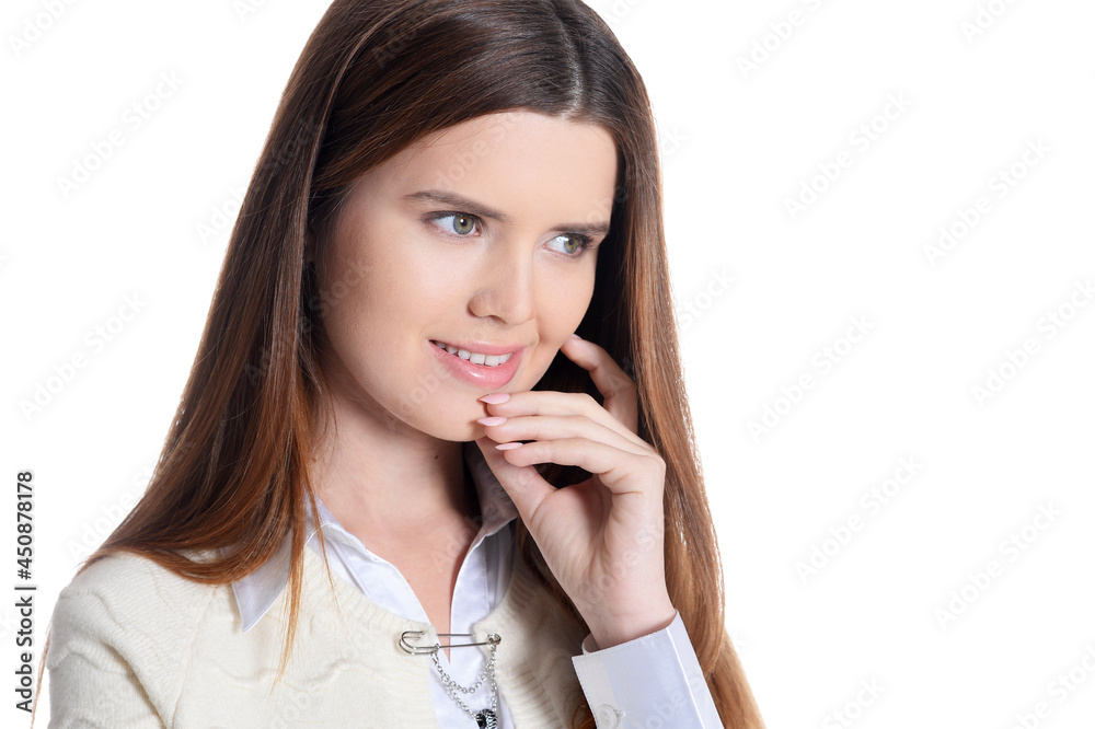 Close up portrait of beautiful young woman Close up portrait of beautiful young woman