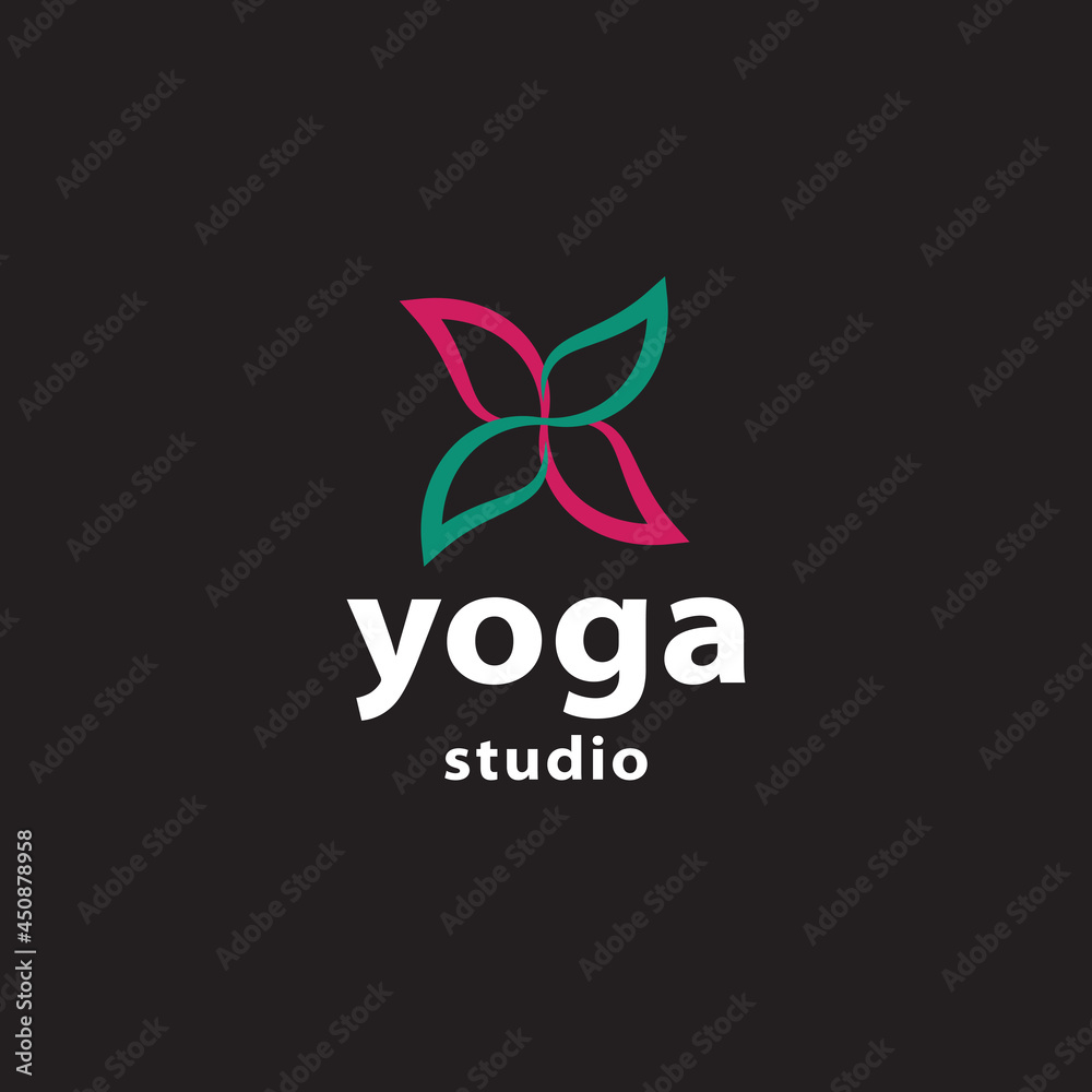 Fototapeta premium yoga abstract logo vector image