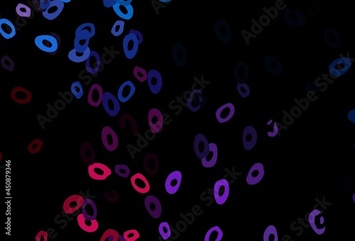 Dark Blue, Red vector layout with circle shapes.