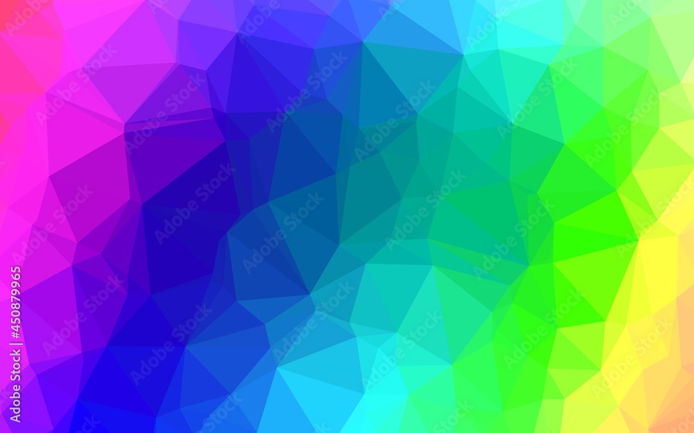 Obraz premium Light Multicolor, Rainbow vector shining triangular background.