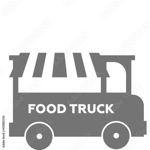 Food truck festival emblems and logos vector